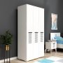 Asimo garderobe 90 x 45 x 183 cm - Hvid
