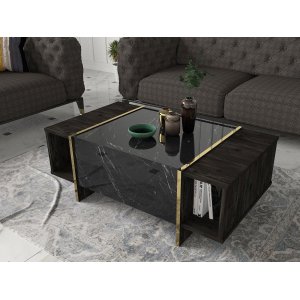 Veyron sofabord 103,8 x 60 cm - Sort/guld