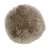Gently rund siddepude - Beige fåreskind Gently rund siddepude - Beige fåreskind
