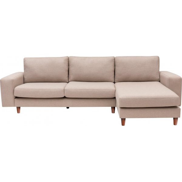 Berlin divan sofa med metal ben hjre - Creme