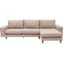 Berlin divan sofa med metal ben hjre - Creme