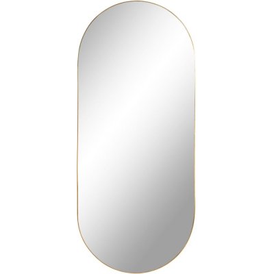 Jersey Spejl Oval - Imiteret messing - 35x80