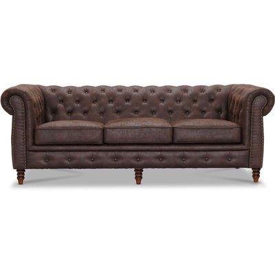 Chesterfield Cambridge 3-personers sofa - Vintage tekstil + Pletfjerner til mbler
