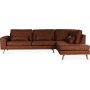 Ranger sofa med ben ende hjre - Cognac lder