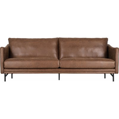 Harpan 3-personers sofa - Brun ko-lder + Mbelplejest til tekstiler