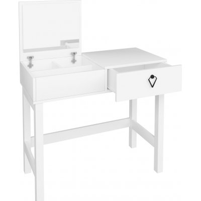 Nero toiletbord med skjult spejl 90 x 42,1 cm - Hvid