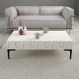 Lyon sofabord 105 x 60 cm - Cremefarvet/sort