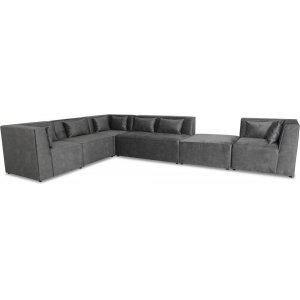 Modular opbyggelig hjrnesofa - Lysegr