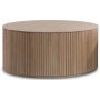 Cylinderformet rundt sofabord 100 cm - Whitewash