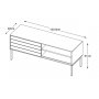 Inez TV bnk i brunolieret eg - Bredde 120 cm