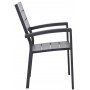 Spisest med 4 stole og spisebord 150 x 90 cm sort/gr - Las Vegas