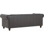 Sofa Royal Chesterfield - 219 cm + Tekstilrensning til mbler