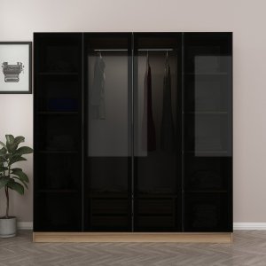 Cavolo garderobe 180x52x210 cm - Brun/fume