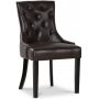 Paris spisegruppe hvidt bord med 4 stk Tuva Eastport stole i brun PU