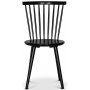 Sintorp spisebordsst, rundt spisebord 115 cm inkl. 4 stk. sorte pindestole Castor - Hvid marmor (Laminat)