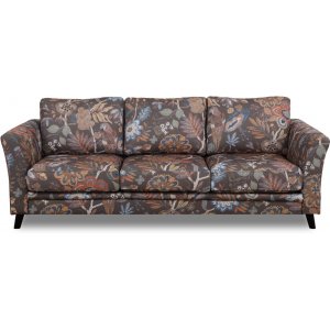 Eker 3-personers sofa i blomstret stof - Eden Parrot Brown