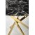 Raymond spisebord 100 cm - Sort marmor/guld