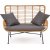 Minos 2-personers sofa - Rattan + Mbelplejest til tekstiler
