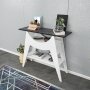 Ese sidebord 100 x 35 cm - Hvid/sort