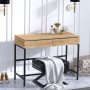 Linda toiletbord 100 x 75 cm - Eg/sort