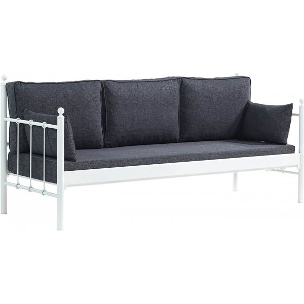 Lalas 3-personers udendrs sofa - Hvid/antracit