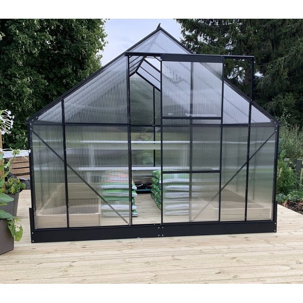 Drivhus Walk-in - 7,8 m - sort