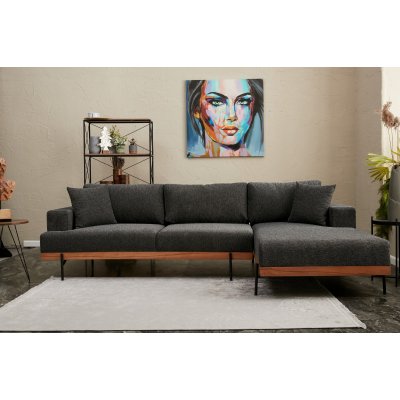 Liva divan sofa hjre - antracit