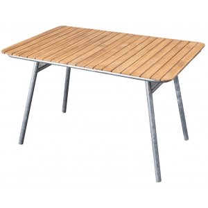 Möllan bord 120x80cm - Teak / Galvaniseret stål Möllan bord 120x80cm - Teak / Galvaniseret stål