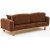 Reims 3-personers sofa - Brun/kobber