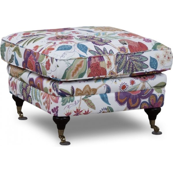 Howard Spirit Floral fodskammel - Eden Parrot Hvid/Lilla