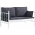 Lalas 2-personers udendrs sofa - Hvid/antracit + Pletfjerner til mbler