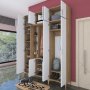 Esa hallmbler 180 x 37,5 x 240 cm Variant A - Valnd/hvid