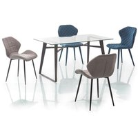 Spisebord Jayda 140 cm - Glas/sort Spisebord Jayda 140 cm - Glas/sort