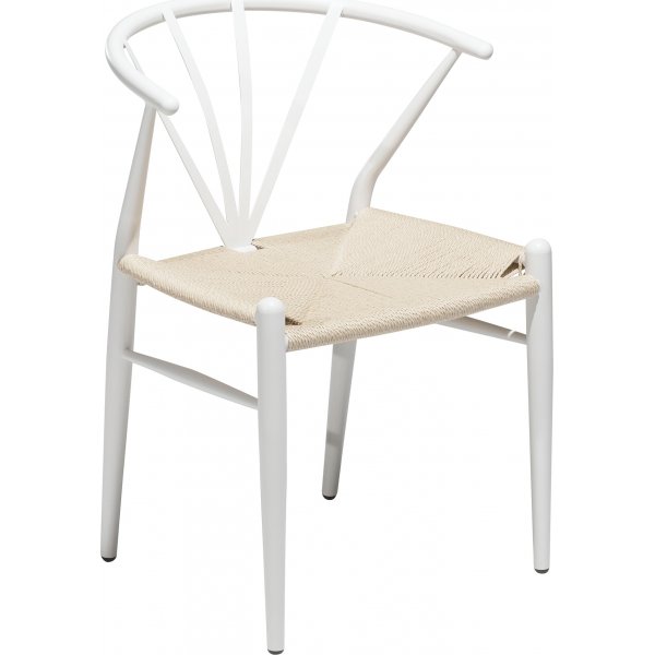 Delta armstol - Hvid/beige