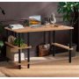 Moon skrivebord 120x70 cm - Sort/fyr