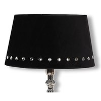 Velvet lampeskærm med nitter 33 cm - Sort / Krom Velvet lampeskærm med nitter 33 cm - Sort / Krom
