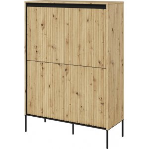 Trendskab H140 cm - Artisan eg/sort Trendskab H140 cm - Artisan eg/sort