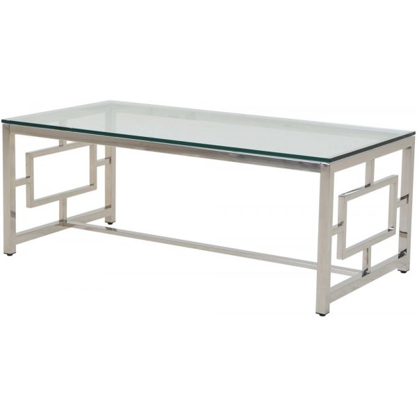 re sofabord - Glas/krom