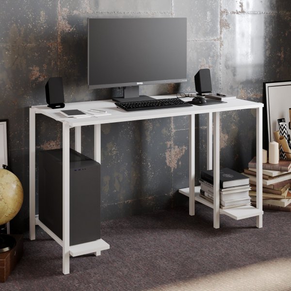 Lserbord 125x60 cm - Hvid