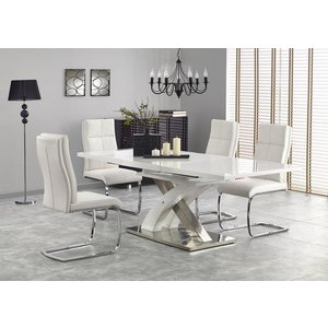 Bonita spisebord 160-220 cm - Hvid højglans