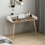 Mir skrivebord 120 x 60 cm - Mrkebrun/hvid