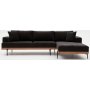 Liva divan sofa hjre - Antracit/kobber
