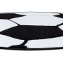 Brnetppe Brigid fodbold - Sort / hvid - Rund 120 cm