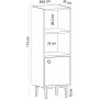 Alene skab - Safir/eg/antracit