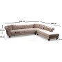 Bogart hjrnesofa - Beige