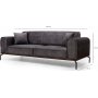 Siesta 3-personers sofa - antracit