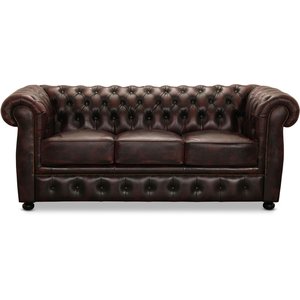 Dublin 3-pers. sofa - Oxblod lder