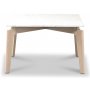 Terrazzo sofabord 75x75cm - Bianco Terrazzo & chassis hvidvasket eg