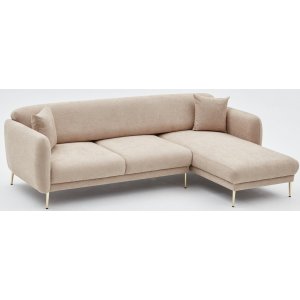 Simena divan sofa hjre - Beige/guld