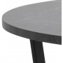 Amble rundt spisebord 110 cm - Sort/Marmor